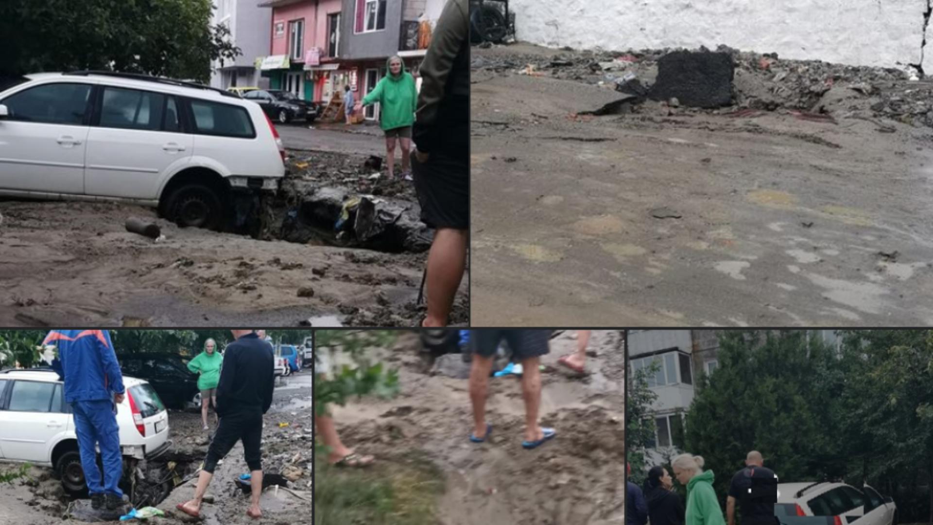 Imagini ca după război la Oravița. Străzi devastate de viituri, după un cod roșu de ploi – FOTO/VIDEO