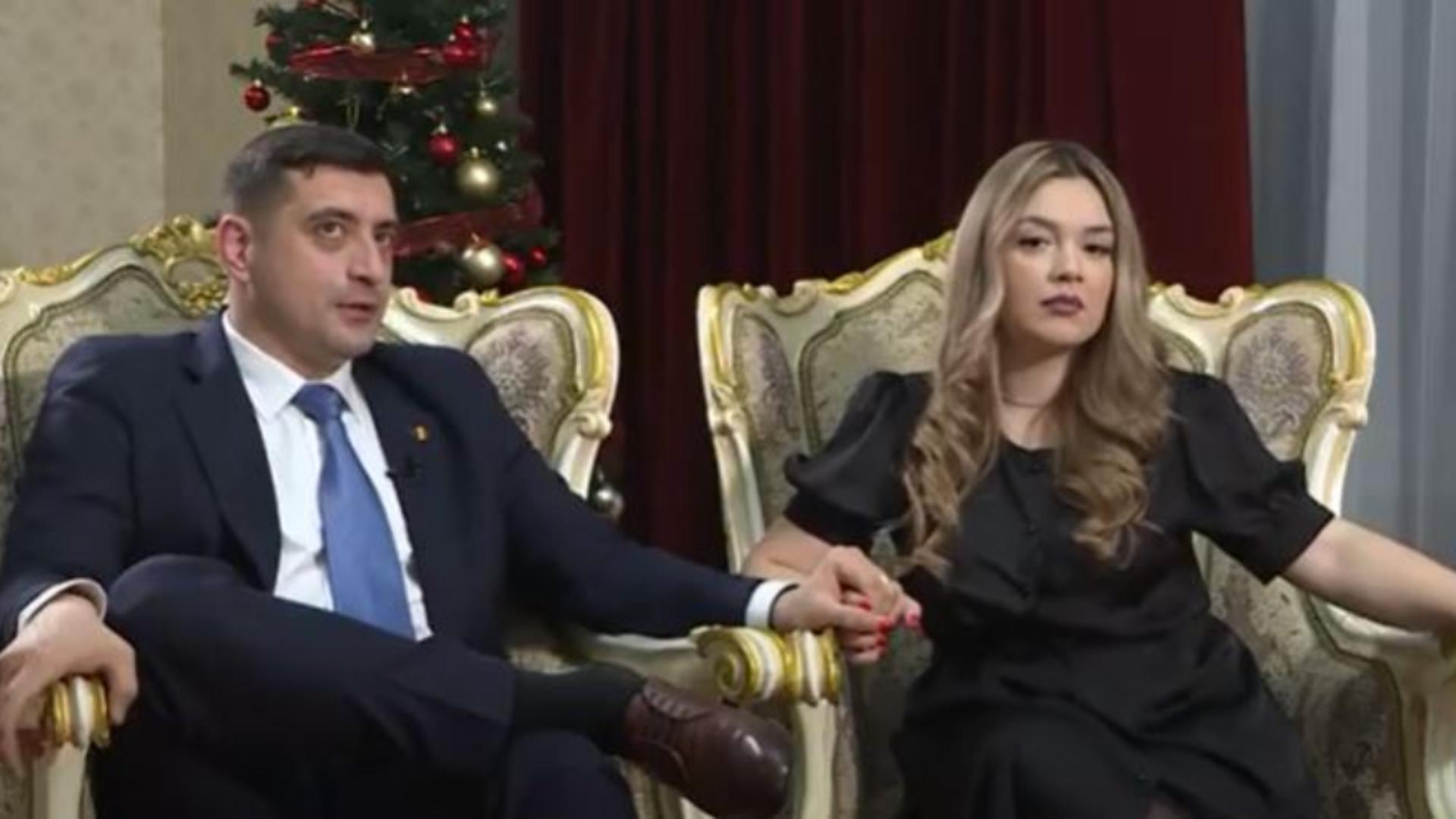 George Simion și soția, interviu de colecție la Realitatea PLUS – Liderul AUR, mărturisiri despre viața de cuplu: Ne dorim șapte copii – VIDEO