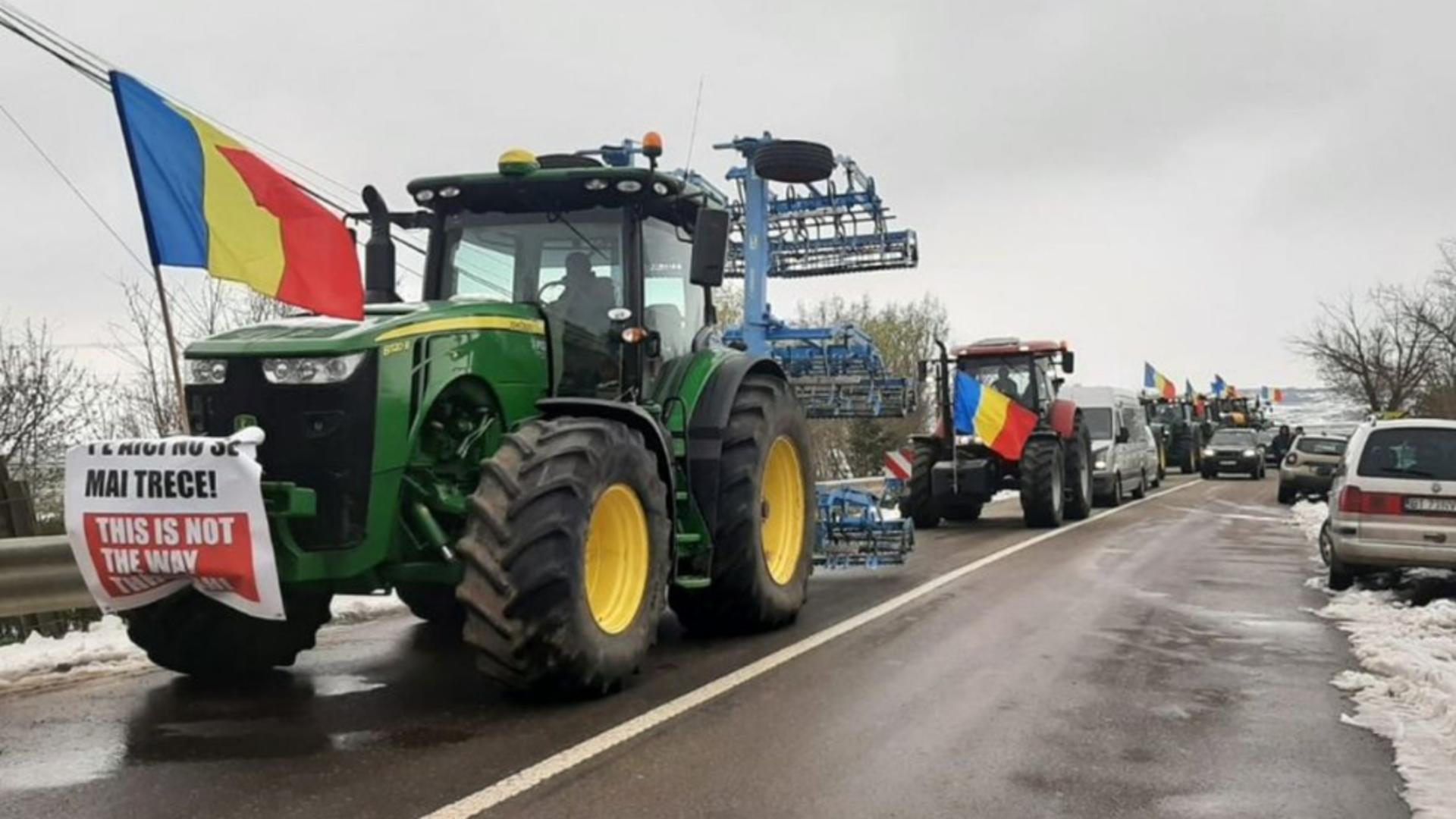 Proteste transportatori. Infotrafic: Pe DN 2, la Afumaţi, banda 1 de pe ambele sensuri blocată de autocamioane