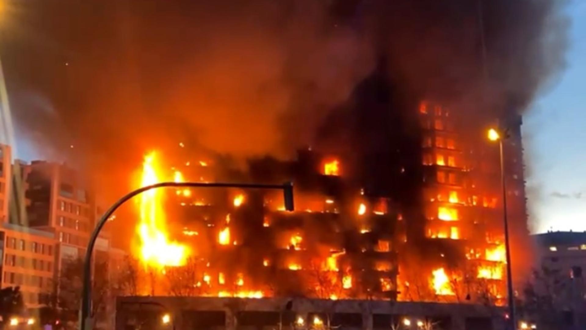 Incendiul din Valencia. Două românce sunt date dispărute de autoritățile spaniole