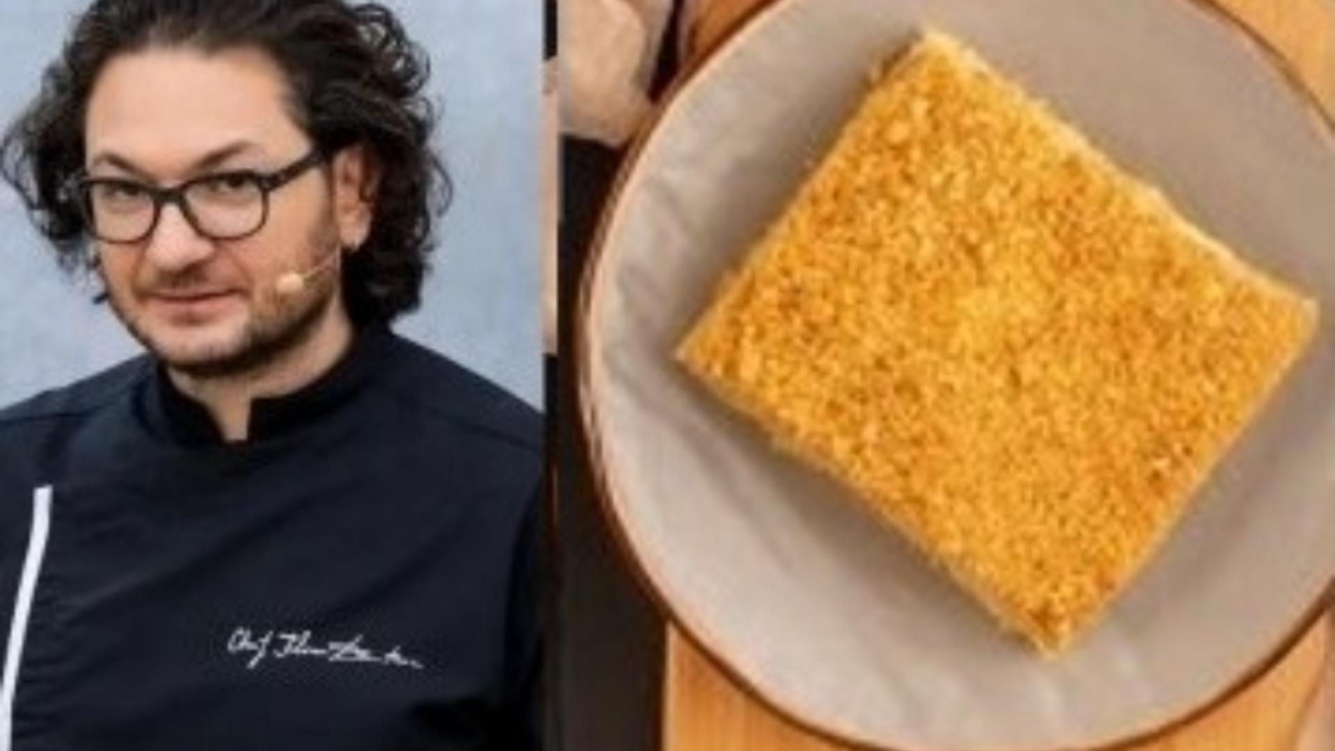 Rețeta prăjiturii cu mălai a la chef Florin Dumitrescu. Ingredientul secret care o transformă în delicatesă