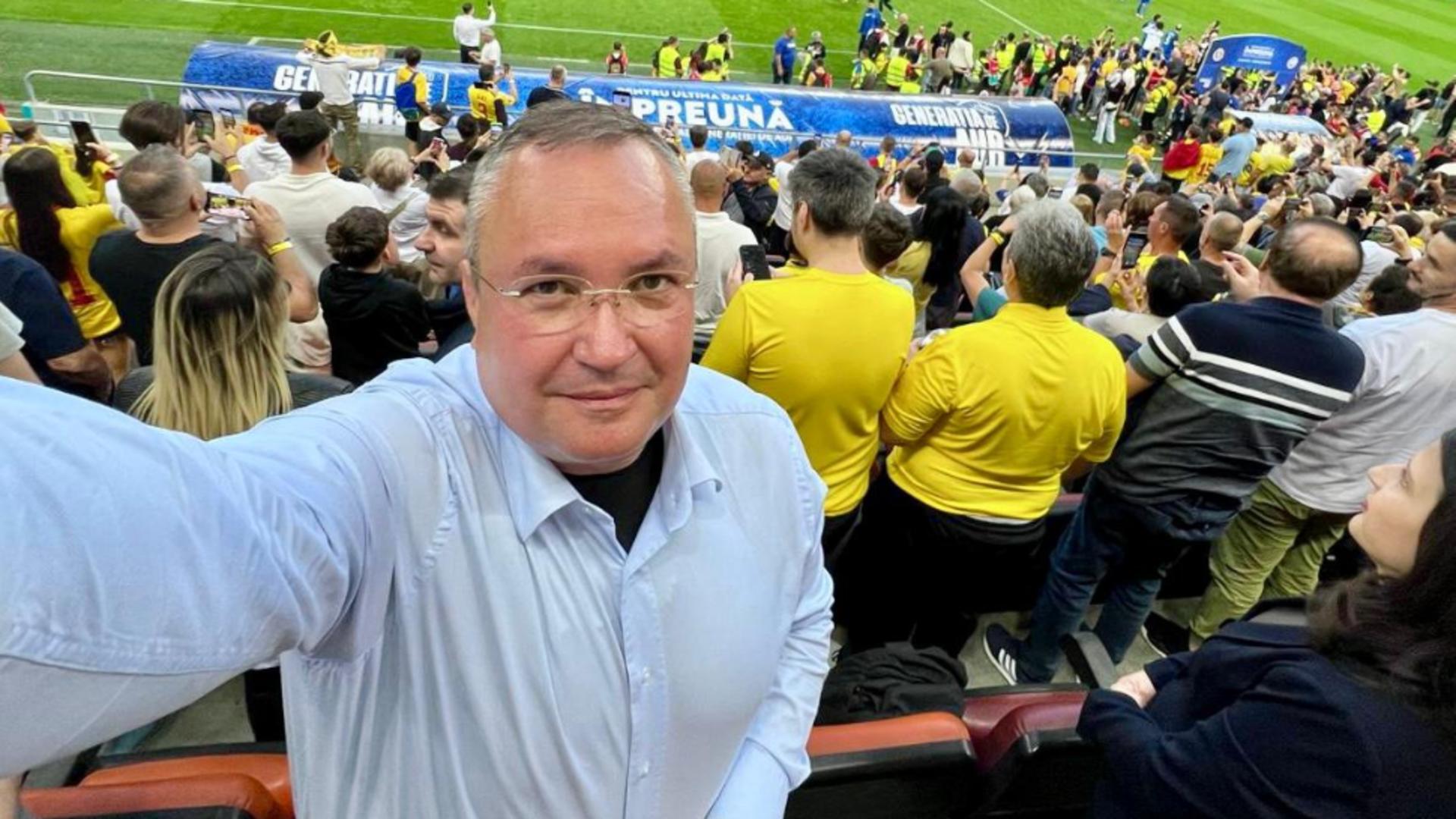 Nicolae Ciucă, prezent la meciul de adio al Generației de Aur: Mii de români se înclină, în această seară, în fața legendelor fotbalului românesc