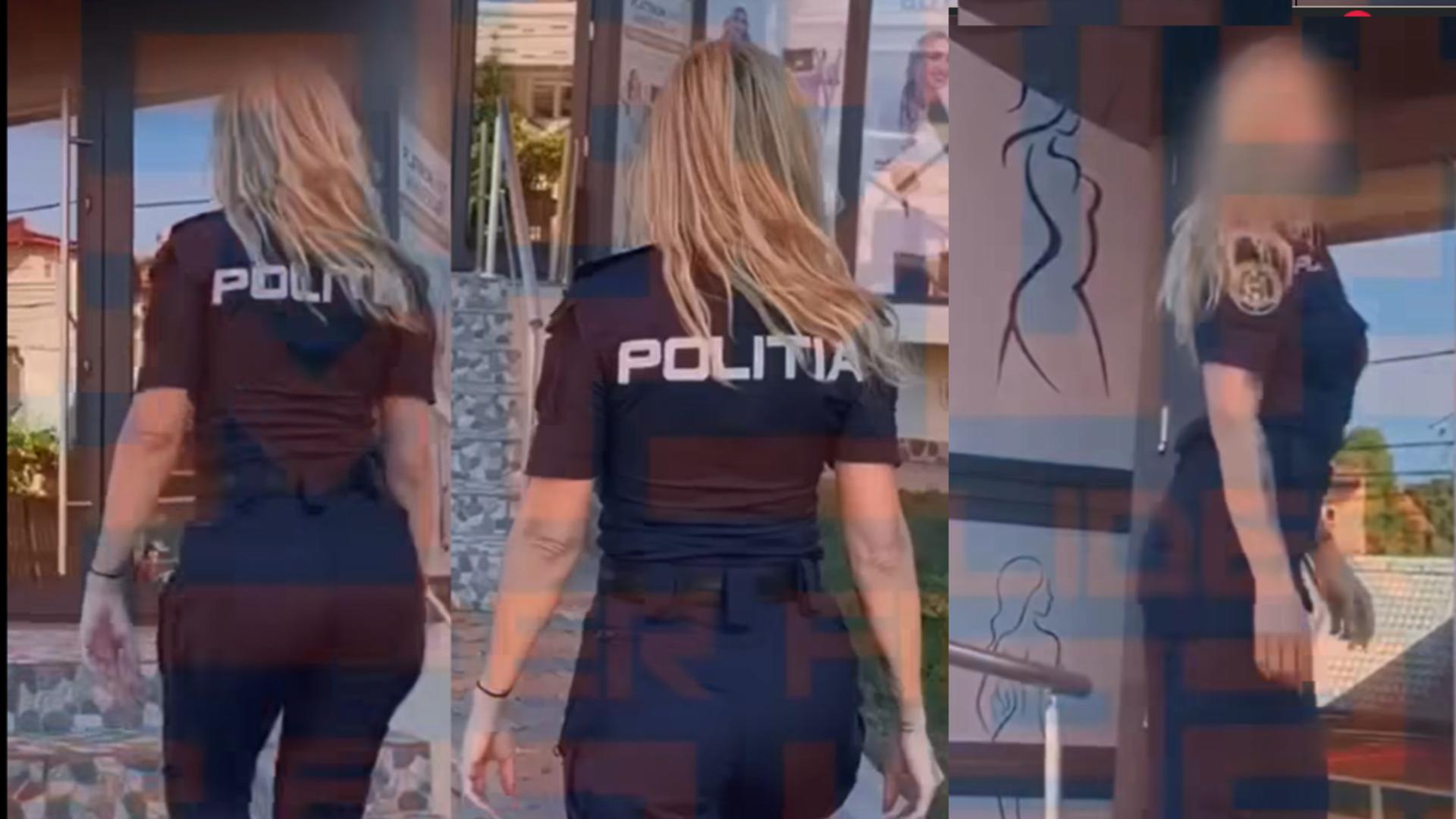 Femeie din Galaţi, anchetată după ce a făcut reclamă unui salon de înfrumuseţare în uniformă a Poliţiei – VIDEO